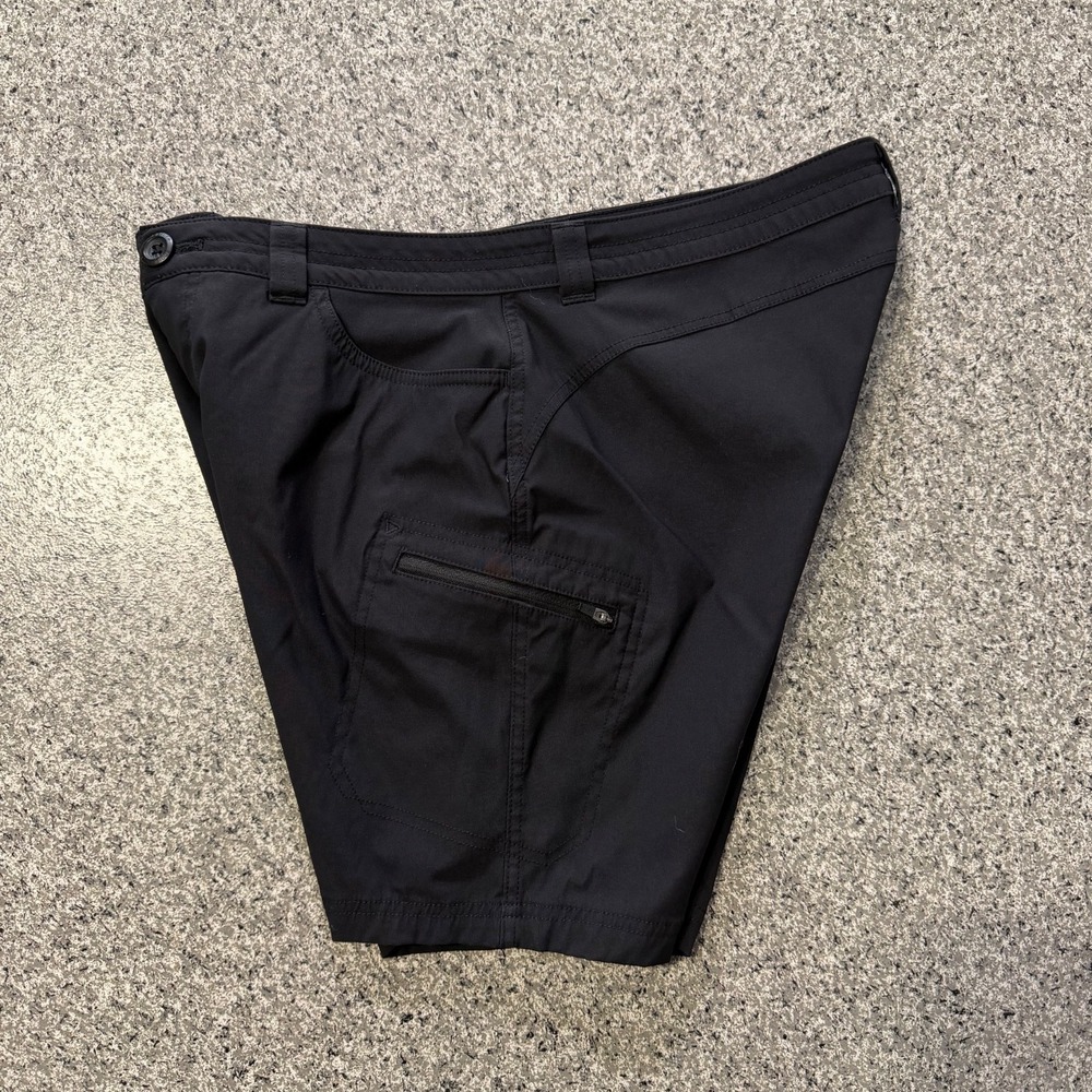 Eddie Bauer Shorts Womens 10 Black Nylon Stretch Camp Hiking Rainer 6.5" Inseam - Picture 4 of 5